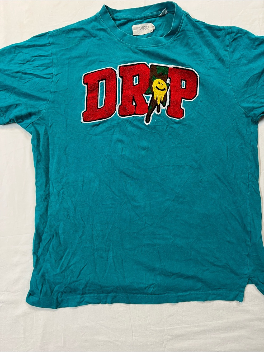 FWRD Drop Graphic T Shirt Mens XL Blue Logo Streetwear Tee